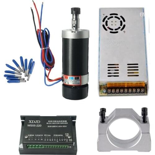 ER11 Brushless 500W DC Spindle CNC machine Router 55MM Clamp Stepper Motor Driver Power Supply 3.175mm cnc tools