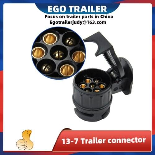 Europe 12V 13-7 Pin Plastic Socket Plug Car Styling Electrical Plug Camping RV Caravan Adapter Caravan Accessories