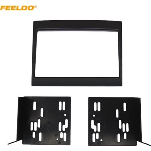 FEELDO Car 2DIN Radio Audio Fascia Frame For PONTIAC Gto 2007 Stereo Dash Panel Plate Frame Installation Mount Kit#4991