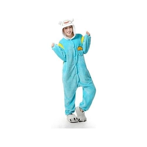 Adventure Time With Finn And Jake Flannel Pajamas Cartoon Sleepwear Halloween Costume