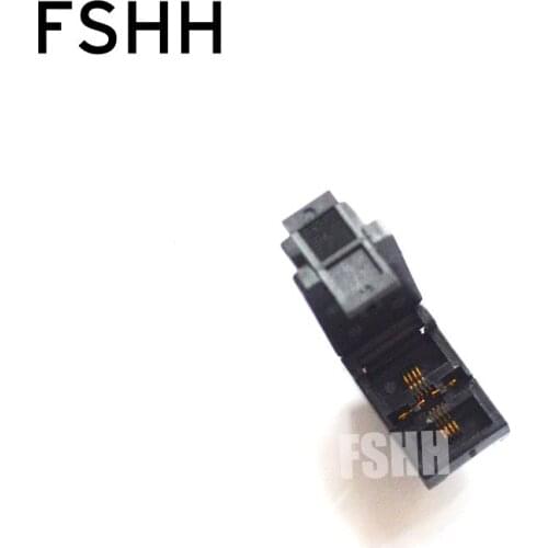 FSHH Pitch=0.65mm Size=3mmX3mm QFN8 Test Socket WSON8 MLF8 DFN8 IC Socket(Flip test seat)