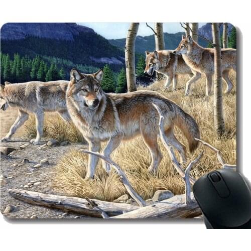 Gaming Mouse Mat,Animal wolf statue Gaming Mousepad Mat
