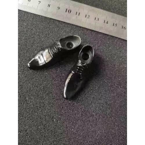 Toy Center 1/6 Scale Agent Black Shoes Model for 12" Action Doll