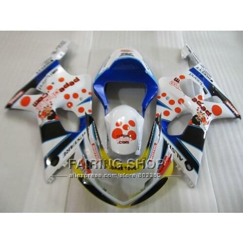 Fit for suzuki fairings gsxr1000 00 01 02 red sticker blue white motorcycle fairing kit GSXR 1000 2000 2001 2002 IV05