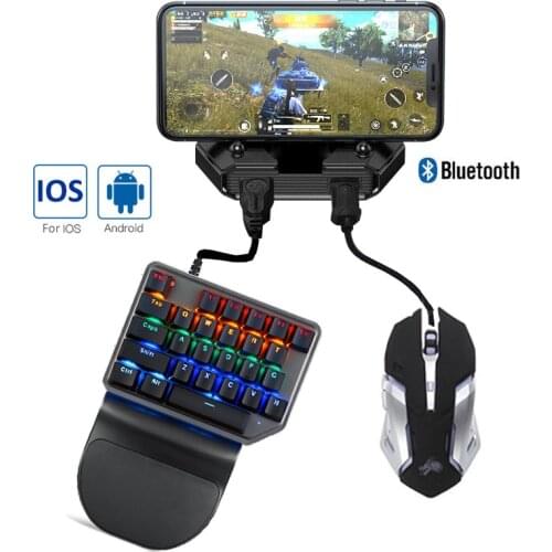 Mobile Bluetooth 5.0 Android PUBG Controller Mobile Controller Gaming Keyboard Mouse Converter For IOS iPad to PC