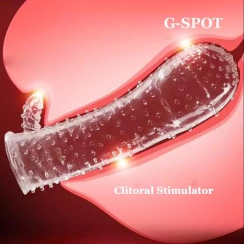 Men Thicken Condoms Reusable Penis Enlargement Extender Sleeve Sex Toys Delay Sex Products For Men Couples