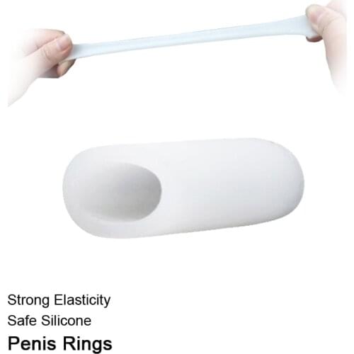 Soft Silicone Penis Sleeve Rings Extender Stretcher Pump Sex Toys for Men Health Adult Supplies