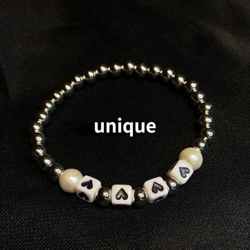 2021 New Gothic Unique Design Style Black Color Pearl Bracelet Vintage Elegance Mens and Womens Bracelets Jewelry Wholesale