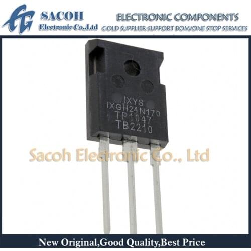 Free shipping 10Pcs IXGH24N170 IXGH24N170A IXGH24N170AH1 IXBH24N170 TO-247 24A 1700V High Voltage IGBT