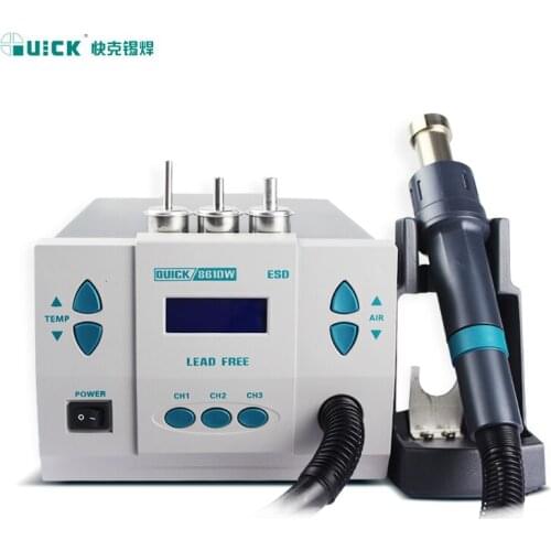 Original 1000W 220V 110V QUICK 861DW Heat Gun Lead Free Hot Air Soldering Station PCB Microcomputer Temperature Rework Station