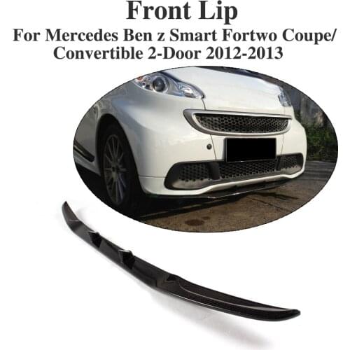 Carbon Fiber Front Bumper Lip Spoiler Aprons for Mercedes Benz Smart Fortwo Coupe Convertible 2-Door 2012-2013