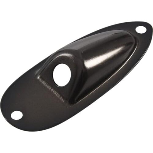 Jack plate, black for Stratocaster