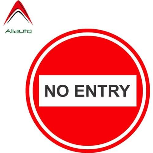 Aliauto Warning Car Sticker Reflective Danger No Entry Decal Accessories PVC for Jdm Vw Polo Qashqai Golf 5 Kia Ceed,15cm*15cm
