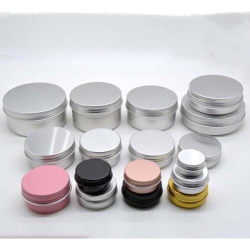 5g 30g 60g Colorful Aluminum Jars Cosmetic Pots Empty Metal Containers Tins Makeup Cream Bottle Refillable Portable Travel Sets