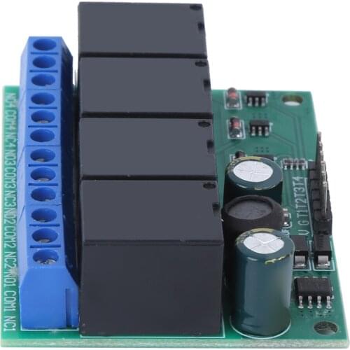Relay Module Self-Latching 4 Channel Bistable Relay Module Low Pulse Trigger Electronic Switch Board Relay Switch