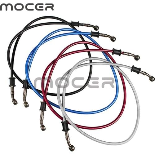 New 50cm-120cm Motorcycle Brake Oil Hose Line Pipe Hydraulic Reinforced Stainless Steel Braided Universal non-flammable#297005