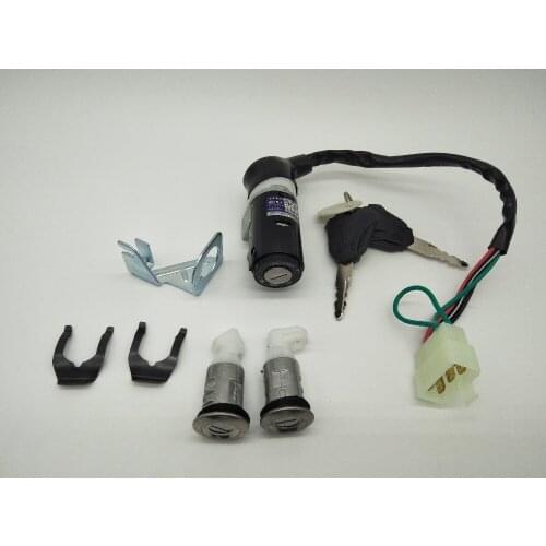 A261 Motorcycle Electric Bike Atv 5 Wires Ignition Switch Lock 2 Key For Gy6 125 Ignition Switch Key Lock Toolbox 5 Pin