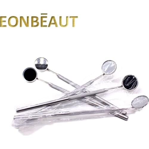 5 Set Dental Mirror for Eyelash Extension Tool Professional Multifunction Stainless Steel Checking Portable Mirror Make Up Tool