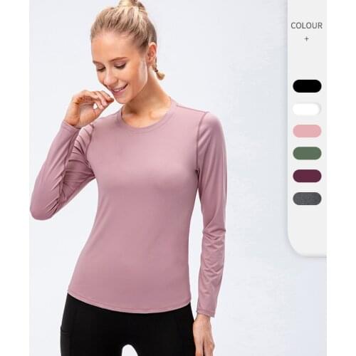 Fitness Women Gym Clothing Slim Quick Dry Sport Shirt Solid Mesh Stitching Sport Top Yoga Long Sleeve Blouse Workout Gym Clothes