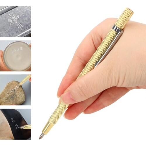 High Hardness Alloy Lettering Pen Diamond Metal Glass Ceramic Wood Carving Scriber Engraving Hand Tool