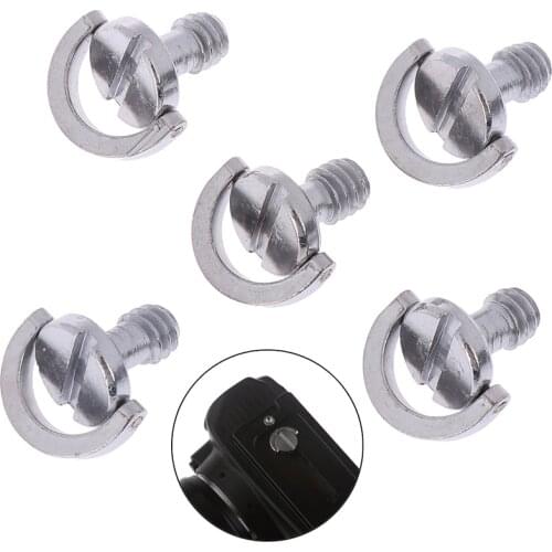5pcs 1/4 Camera Screw For Quick Release Plate Folding D-Ring Tripod Adapter Screws Dropshipping
