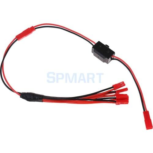 5 in 1 JST Splitter Wire Battery Connector 2 Pin Male Female w ON/OFF Switch