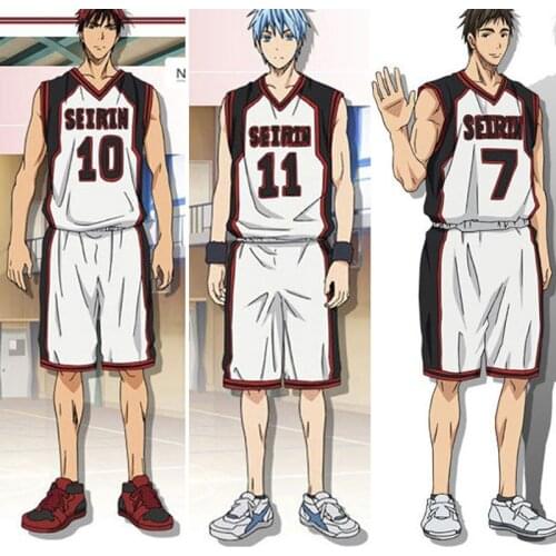 Kuroko no Basuke SEIRIN Kuroko Tetsuya / Kagami Taiga / Hyuga Junpei Basketball Jersey Cosplay Costume Mens Sports Wear Uniform