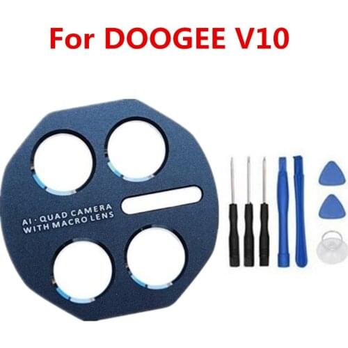 For DOOGEE V10 6.39inch Cell Phone Rear Camera Decoration Metal Frame Repair Part Garnish Decorative Accessories