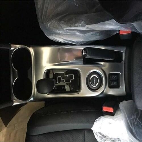For Mitsubishi outlander 2016 Gear box cover glass decorative box cup holder frame sticker for outlander Styling accessories
