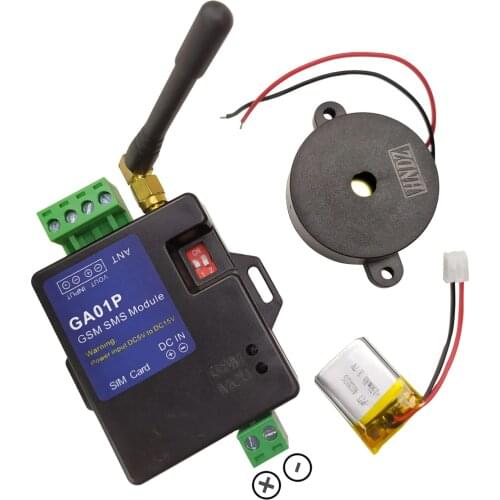 GA01P GSM Alarm box SMS Alert Wireless alarm Home and industrial security alarm unit Rechargeable battery power failure alert