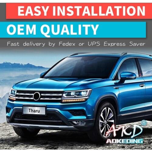 2 PCS Car Goods For VW Tharu 2018 2019 2020 Head lamp LED Headlight LED Dual Projector