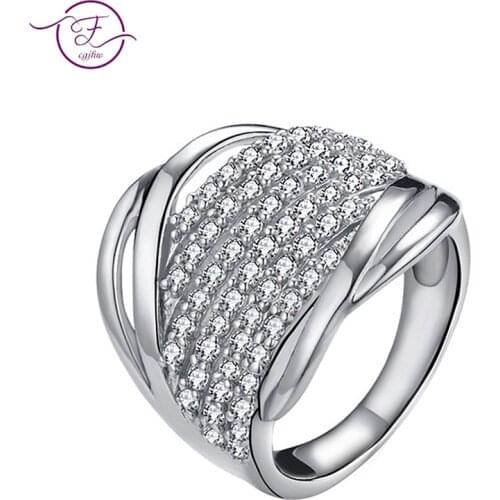 Rings for women jewelry Sparkling Cubic Zircon Statement Fashion Fine For Wedding Engagement Party Christmas gift