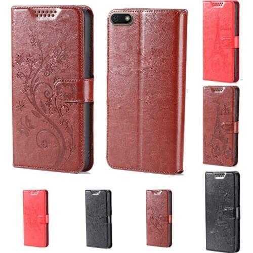 For Huawei Y5 Lite 2018 butterfly flower Tower Flip Leather Wallet Phone Case For Huawei Y5 Prime 2018 Phone cover card slot