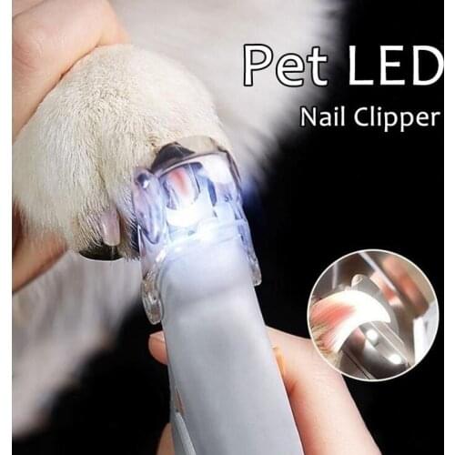 1Pc Pet Dog LED Lamp Nail Trimmer Dog Cat Nail Clippers Nail Care Pet Supplies