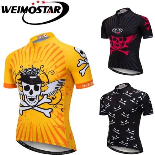 Weimostar Summer Cool Cycling clothing Short sleeve cycling Jersey Keep Dry Bike shirt Cycling Ciclismo bicycle jersey pockets