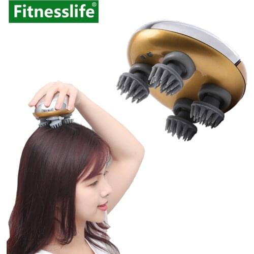 Head Massager Scalp Electric Vibrating Body Neck Waist Leg Cat Paw Relax Massager Rechargeable Waterproof Health Care or Pet Use