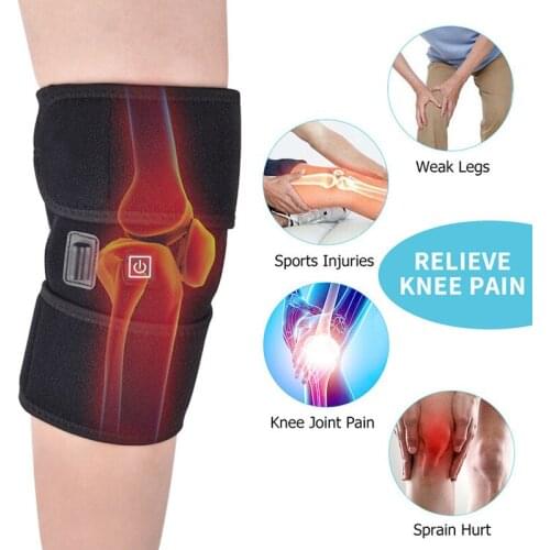Knee Leg Massager with Hot CompressPad for Relieve Joint Pain Knee Rehabilitation Brace Support Infrared Health Care Tool