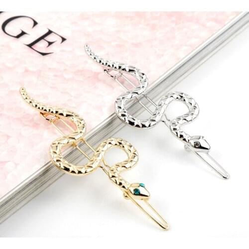 Fashion Simple Hair Accessories Funny Metal Small Snake Hairpin Hairgrips Headdress Girl Hairpin Hairgrips clip Women Jewelry