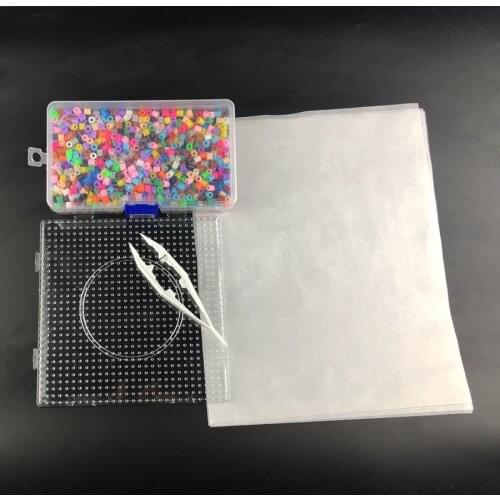 5mm kit with template,DIY Handmaking Hama beads PUPUKOU Fuse Bead/Iron beads Multicolor Creative Early Educational Toys Gifts