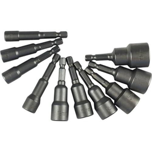 Quick Release Magnetic Nut Sockets Set, 10/14/7 Pieces, 1/4" Drive Metric Magnetic Impact Socket Nut Setters