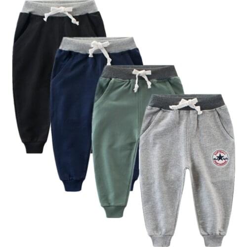 New Cotton Trousers Solid Boys Girls Casual Sport Pants Enfant Garcon boy girl Kids Childrens Clothing For 2-9 Years