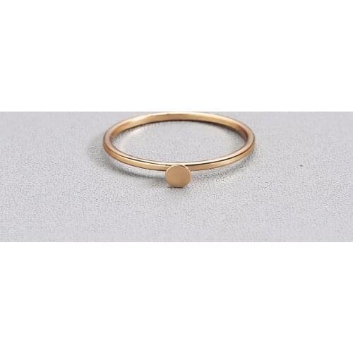 QIMING Simple Round Finger Ring Women Geometric Gold Jewelry Thin Circle Girls Knuckle Midi Rings Bijoux