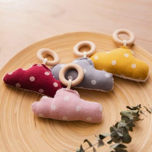 1 pcs Baby Play Gym Pendants Wooden Cloth Cloud Pendant Children Room Decoration Baby Gym Teether Toy Hanging Ornaments