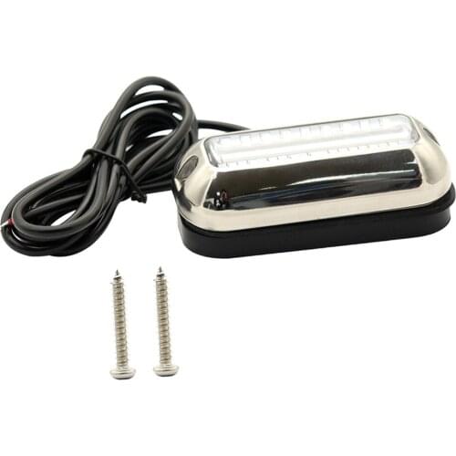 Marine Boat Waterproof Underwater 27 LED Blue Light Stainless Steel Stern Lights