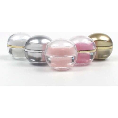 10pcs/lot empty acrylic cream jar 50g plastic PMMA double wall jar 50ml round ball shape
