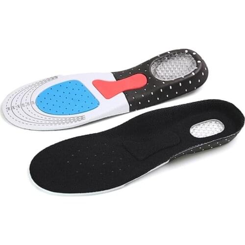 Cuttable Silicone Shoe Insoles Free Sizes Men Women Orthopedic Arch Support Sports Shoes Pad Soft Footbed Running Cushion