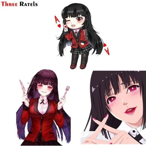 Three Ratels FC806 Kakegurui Jabami Yumeko anime girls car body sticker helmet decal