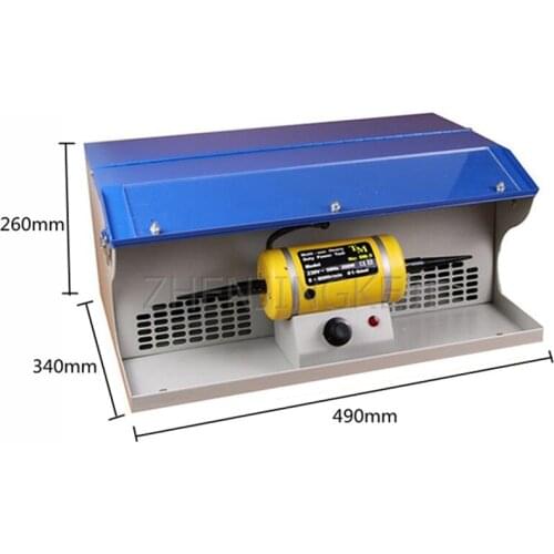 Vacuum Polishing Machine Desktop 110/220V Double Head Polisher Gold And Silver Jewelry Polishing Tool Speed Regulation With Lamp