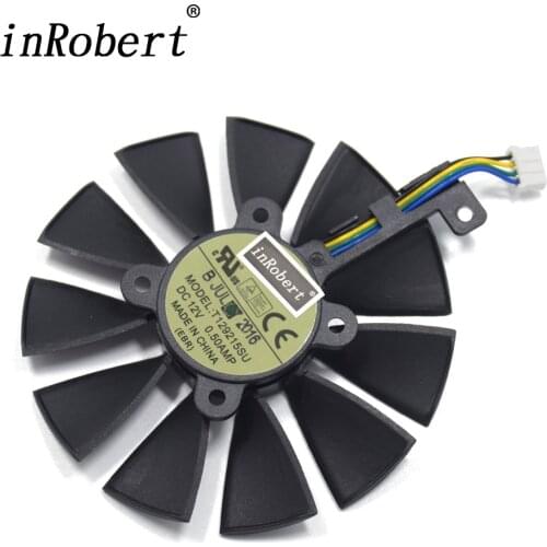 Everflow 87MM T129215SU 4Pin 0.50A Cooling Fan For GTX 980 Ti GTX 1050 1060 1080 1070 RX 480 470 Graphics Card Cooler Fans