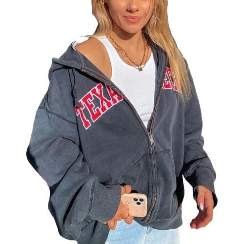 Hoodies Cardigan Women Spring Casual Fashion Loose Plus Size Long Sleeve Harajuku Hooded Oversize Mujer De Moda Streetwear